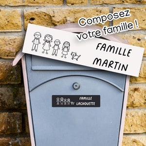 Custom mailbox adhesive plate with family