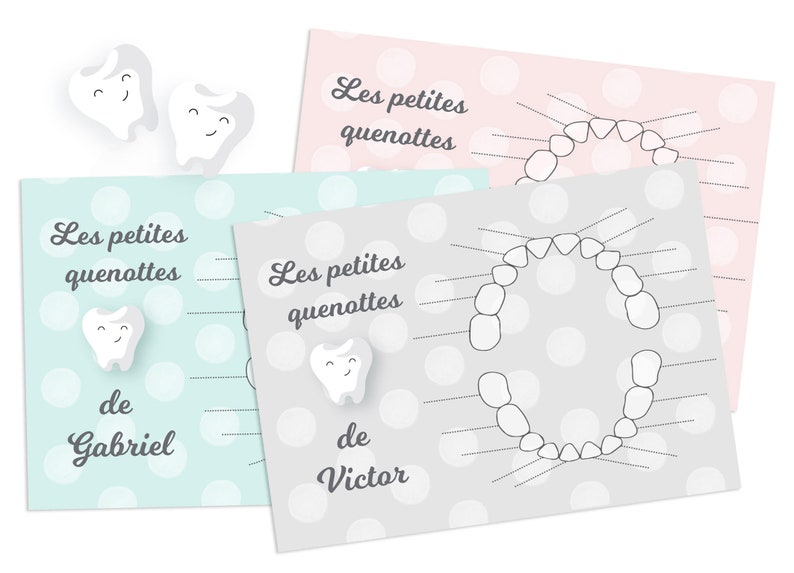 Carte "Les petites quenottes" personnalisable image 1
