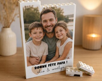 Cornice portafoto a forma di mattoncino Lego | Idea regalo per la festa del papà/nonno | Idea regalo per la festa del papà | Idea regalo per il nonno