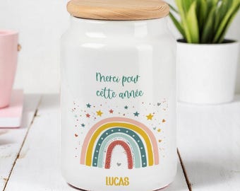 AVS / AESH / teacher / nanny / atsem cookie jar | Teacher gift idea | Nanny gift idea | End of school year gift | personalized gift