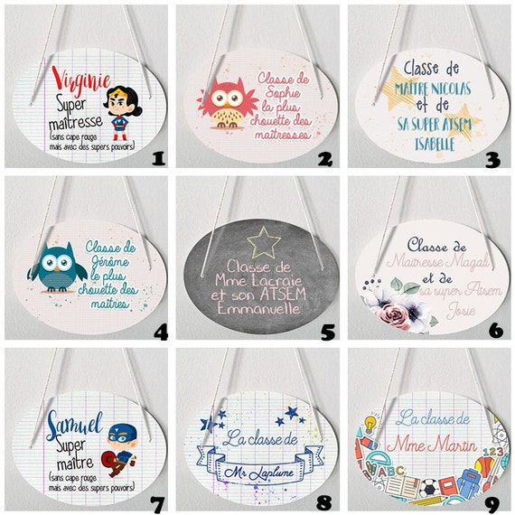 Plaque de porte personnalisable pour chambre d'enfant - Plaque perso