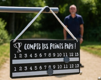 Spersonalizowany licznik punktów do gry w petanque | Pomysł na prezent na Dzień Ojca | Spersonalizowany pomysł na prezent dla taty | Pomysł na prezent dla dziadka / Prezent dla dziadka