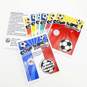 Ticket à gratter Foot avec message surprise|Annonce grossesse avec message surprise|Carte à gratter|Annonce grossesse personnalisé à gratter