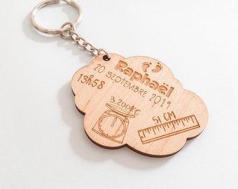 Custom Keychain Custom Birth Cloud