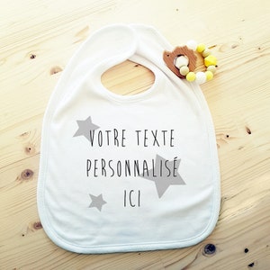 Bavoir personnalisé avec VOTRE texte image 1