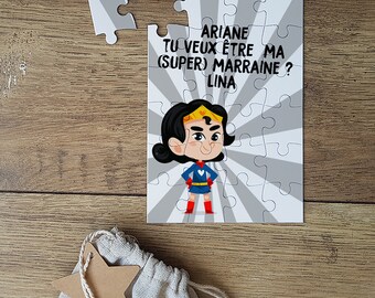 Personalized with your text - Super Hero puzzle