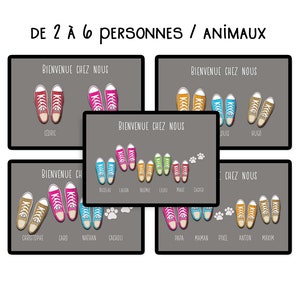 Tapis de porte personnalisé famille avec chaussures image 3