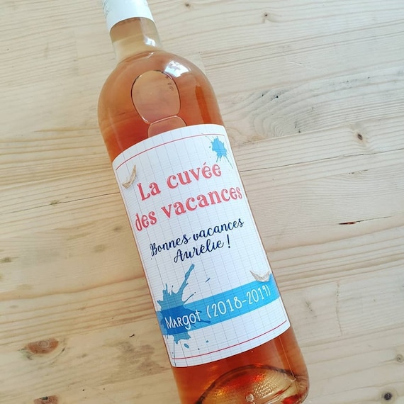 Etiquette bouteille vin Spéciale amoureux personnalisable - Lachouettemauve