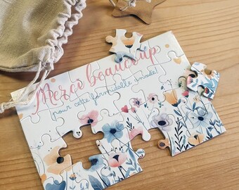 Puzzle fleurs Merci pour cette formidable année -  Idée cadeau nounou/ maitre/ crèche /maitresse/ atsem/ASEM/AESH|Merci pour cette année