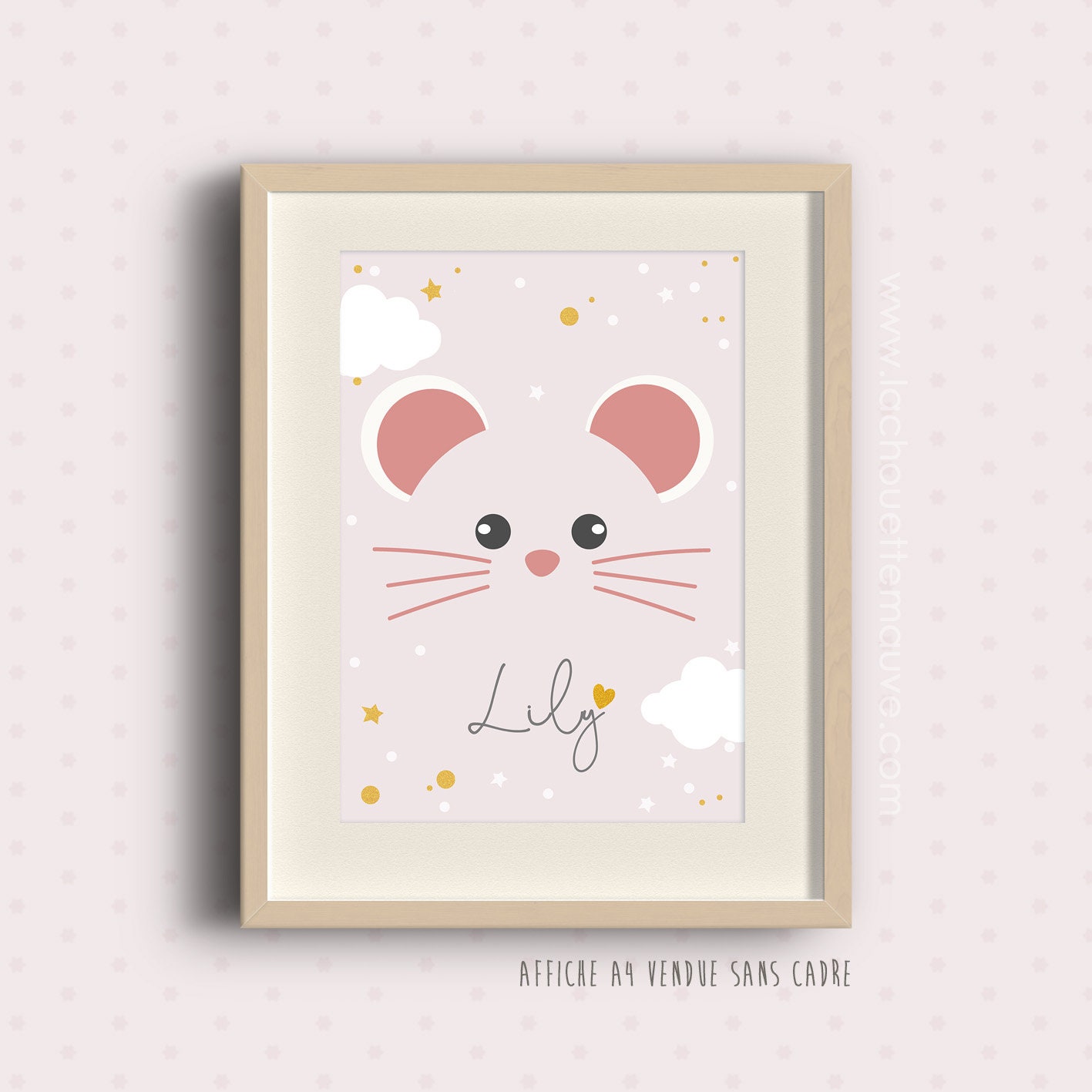 Affiche Personnalisée avec Prénom - Personnalisable Souris