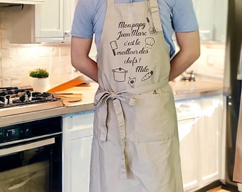 Personalized kitchen or barbecue apron with your text