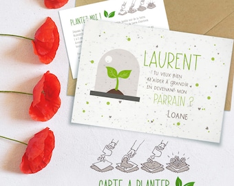 Card to plant with personalized seeds Ask the sponsor
