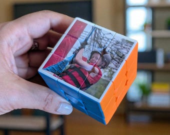Rubik's Cube style puzzle cube with your photo | Father's Day gift idea | Personalized gift idea for dad | Grandpa gift idea