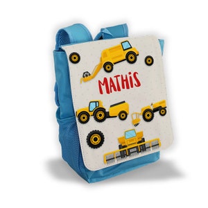 Sac à dos enfant personnalisé crèche / maternelle Tracteur, engins agricoles