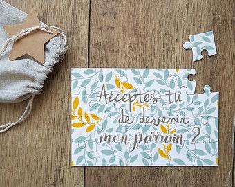 Puzzle Demande parrain|Annonce grossesse originale|Puzzle personnalisé|Annonce grossesse personnalisé|