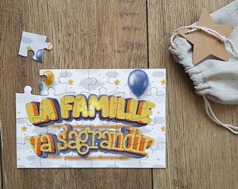 Puzzle La famiglia crescerà!  annuncio a sorpresa originale|Annuncio di gravidanza originale|Puzzle originale|Annuncio di gravidanza