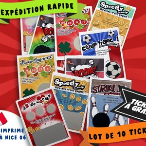 10 tickets de jeu à gratter annonce grossesse originale|Ticket à gratter message surprise|Carte à gratter|Annonce grossesse à gratter