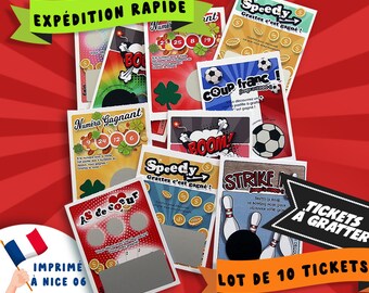 10 tickets de jeu à gratter annonce de grossesse