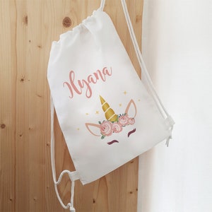 Sac de sport enfant personnalisable modèle Licorne