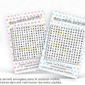 Duo di parole di gioco mescolato futuro padrino e madrina - annuncio a sorpresa originale