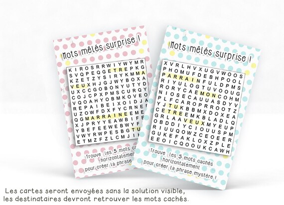 Duo Of Game Playing Words Mixed Future Godfather And Godmother Etsy