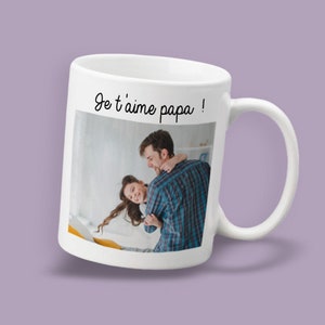 Personalized mug with text and photo