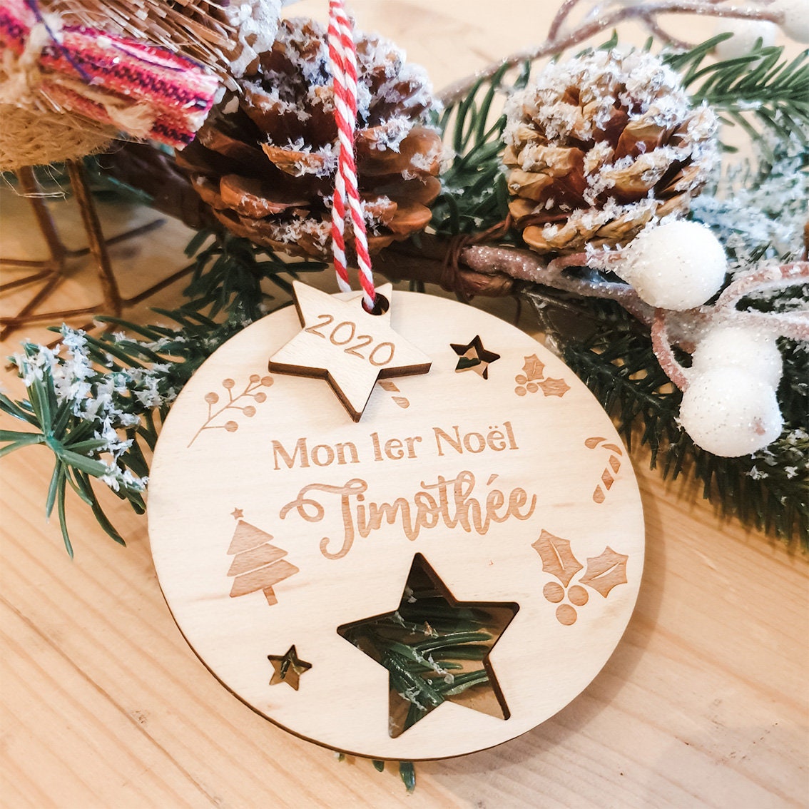 Decoration Wood fir My 1st Christmas