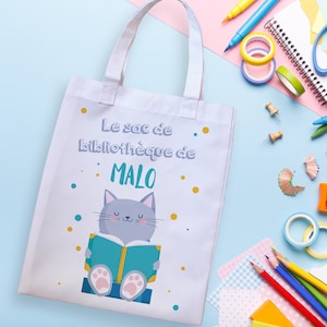 Tote Bag kind personalisierte für Chat Bibliothek