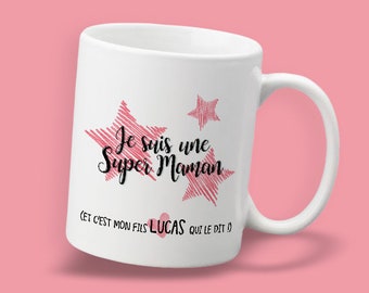 Mug customisable front Super MOM