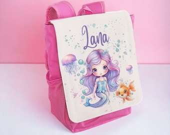 Mermaid personalized nursery / kindergarten children's backpack