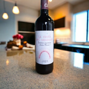 Personalized wine bottle label Master / mistress / nanny / atsem...
