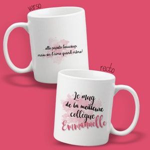 Mug customizable front and back of the best colleague - customize it! Original gift