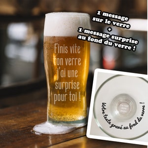 Verre à bière message caché image 1