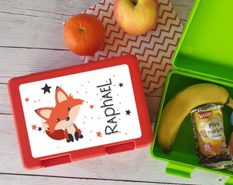 Personalised fox snack box