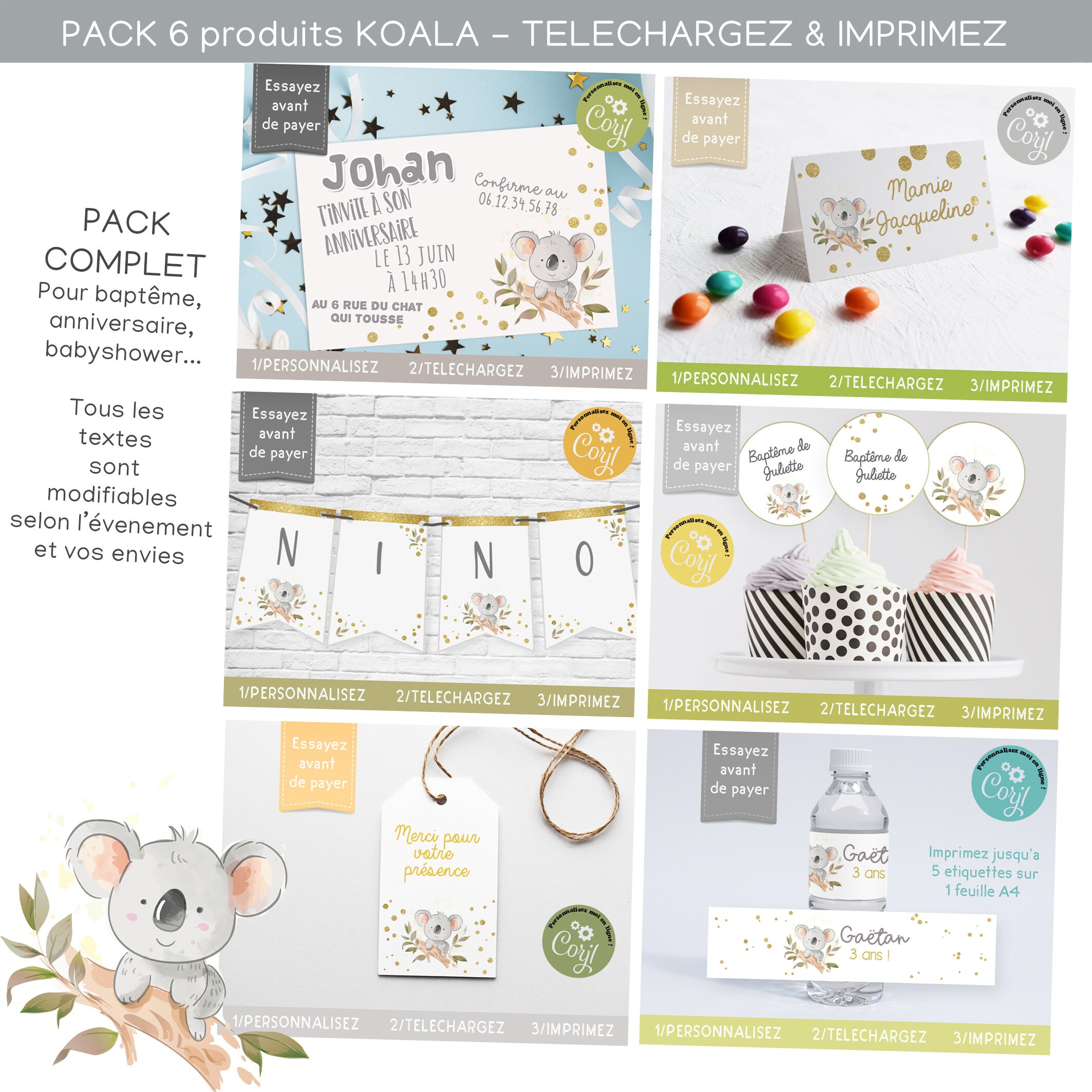 Koala Birthday Party Etsy