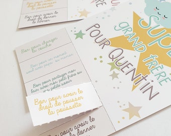 Cards with good personalized detachable for Big Brothers/Big Sisters