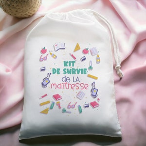 Bolsa personalizada Kit de supervivencia para maestros / atsem - regalo para maestros de fin de año/Idea de regalo para niñeras/Regalo de fin de año escolar