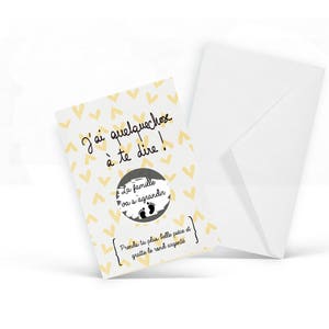 Mini carte à gratter pour annonce de grossesse originale|Carte à gratter|Annonce grossesse à gratter|La famille va s'agrandir