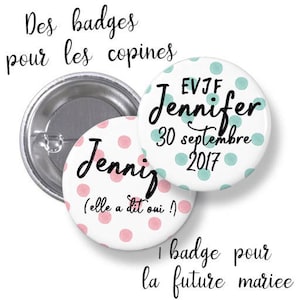 10 Badges EVJF à pois