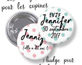 10 Badges EVJF à pois