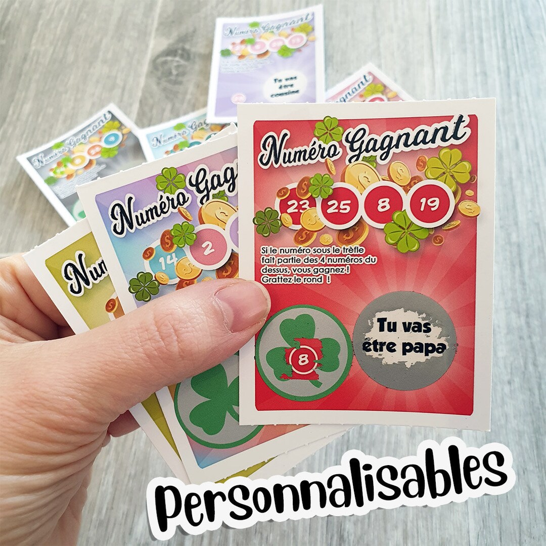 Scratch Ticket Winning Number Personalized Message|original Pregnancy ...