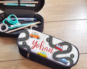 Trousse personnalisée avec prénom Voitures