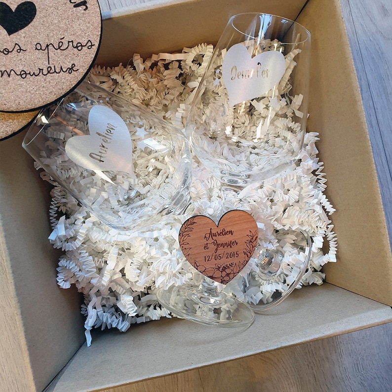 Pack apéro en amoureux personnalisé St Valentin Bière ou Vin Box cadeau image 10