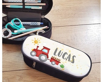 Trousse personnalisée avec prénom Tracteur