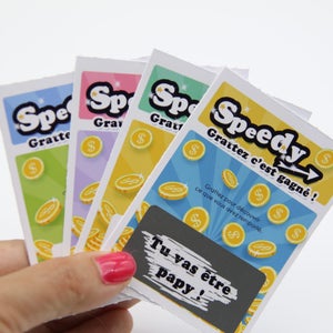 Ticket à gratter Speedy  avec message surprise|Annonce grossesse originale|Carte à gratter|Annonce grossesse à gratter