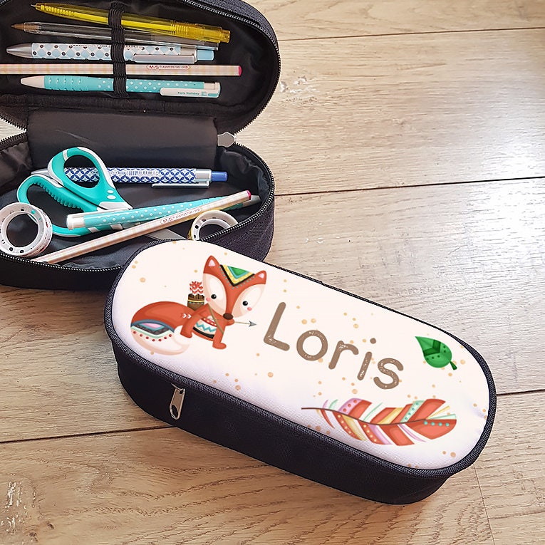 Trousse Personnalisée avec Prénom Renard Indien Wild