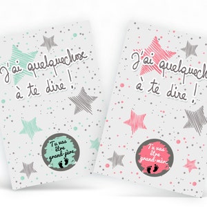 Carte à gratter "Tu vas être grand père !"|"Tu vas être grand-mère !"|Annonce grossesse originale|Carte à gratter|Annonce grossesse gratter