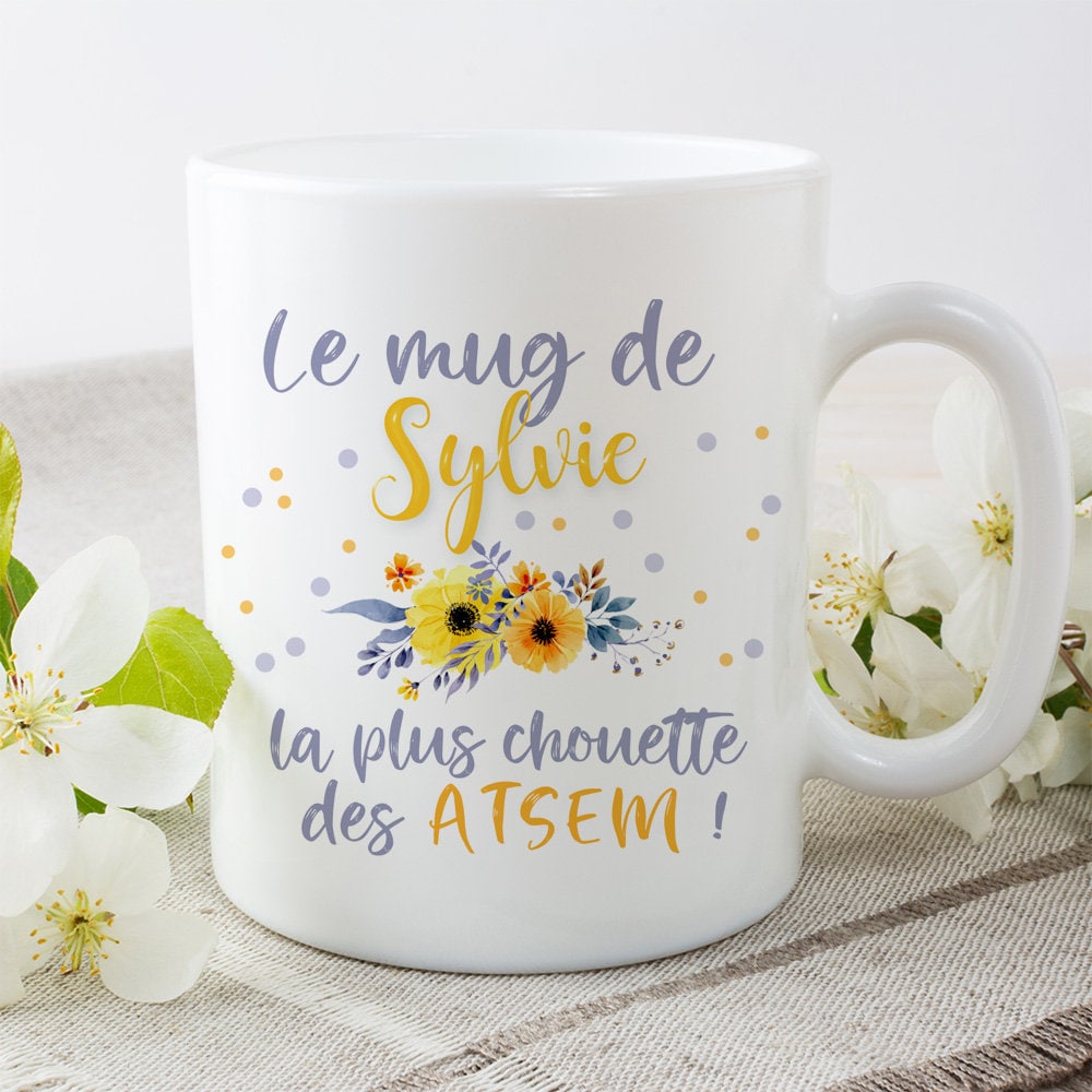 Mug Personnalisable Recto de La Plus Chouette Des Atsem - à Personnaliser Cadeau Original