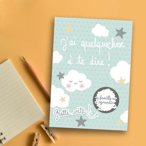 Carte à gratter "La famille va s'agrandir" - annonce originale de grossesse