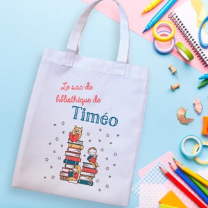 Einkaufstasche personalisierte Kindertasche für Bücher Bibliothek
